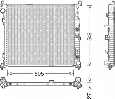 Радіатор охолоджування MERCEDES GL-CLASS X 166 (12-) GL 63 AMG|MERCEDES GLE COUPE C 292 (15-) GLE 320 -ua DENSO DRM17055