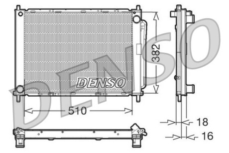 Радіатор охолоджування RENAULT CLIO III / MODUS (MODULE RADIATOR & CONDENSER) -ua DENSO DRM23100