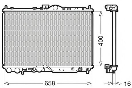 Радіатор охолоджування MITSUBISHI CARISMA 1.8I 16V -ua DENSO DRM45011