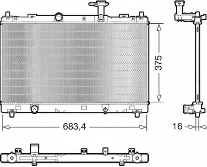 Радіатор охолодження DENSO DRM47038