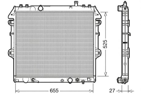 Радиатор охлаждения TOYOTA INNOVA AUT. 08/04- DENSO DRM50045