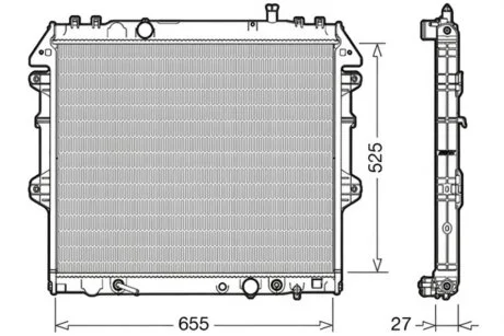 Радиатор охлаждения TOYOTA INNOVA AUT. 08/04- DENSO DRM50045