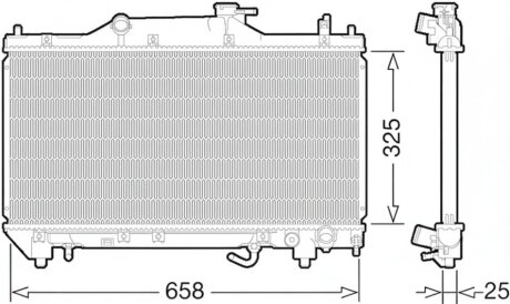Радиатор охлаждения DENSO DRM50067