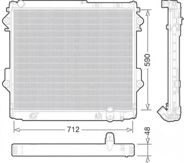 Радіатор охолоджування DENSO DRM50075