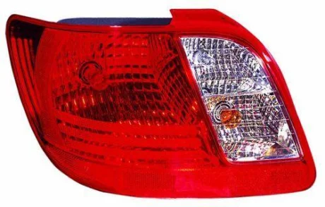 Ліхтар задній лів (P21/5W/P21W/W16W, колір повороту білий, колір скла червон) KIA RIO II JB Седан 4D 03.05-12.11 DEPO 323-1920L-AQ