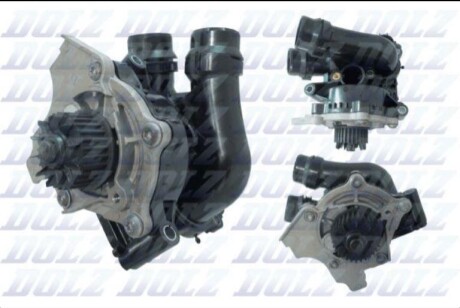 Помпа водяна З КОРПУСОМ (БЕЗ ДАТЧИКА) AUDI / VW / SEAT / SKODA: A4, ALHAMBRA, JETTA 2,0 TFSI 2008 -> -ua DOLZ A244