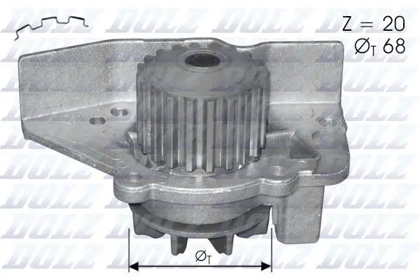 Помпа водяна PEUGEOT 406 2.0I 16V 10/1995->3/1999 / PEUGEOT 306 II 306 2.0I 16V 3/1997->9/2002 / CITROEN DOLZ C118 (фото 1)