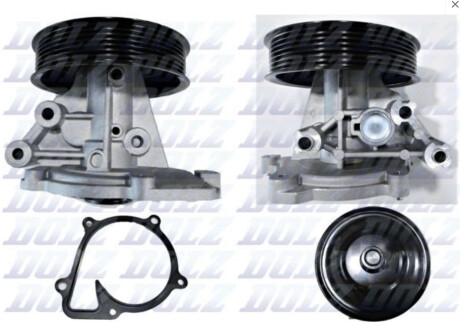 Помпа водяна (БЕЗ КРИШКИ І ТРІЙНИКА) FORD TRANSIT 330/350/460 2.2DDOP -ua DOLZ F211