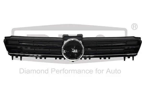 Ґрати радіатора без емблеми (чорна) VW Golf (12-) DPA 88531620802 (фото 1)