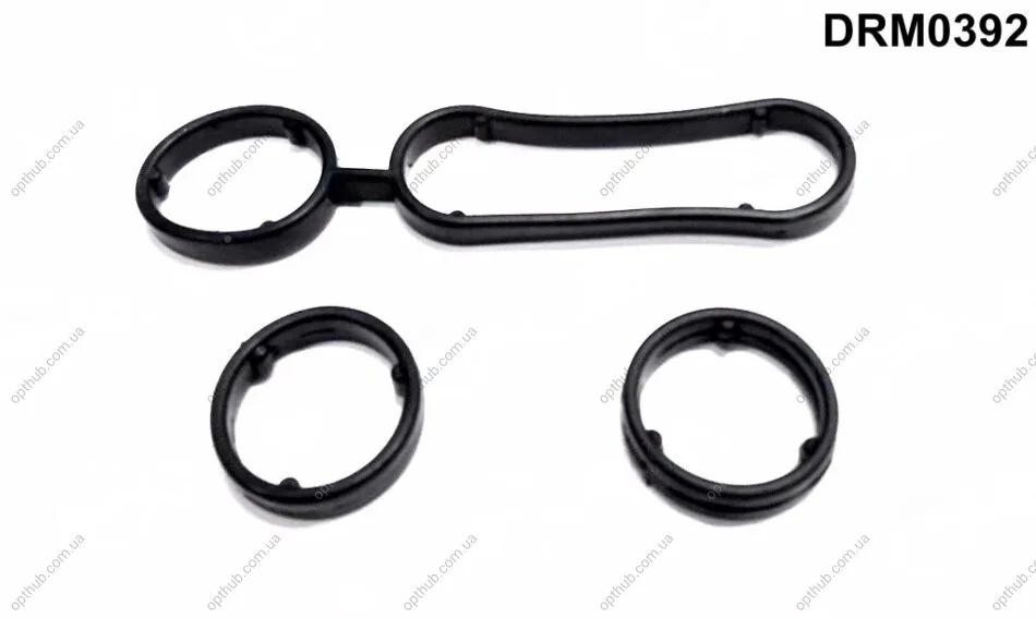 Прокладка гумова VW / AUDI / SEAT / SKODA OIL COOLER GASKET SET - GOLF, OCTAVIA, A3 2003-2015 1,6/2,0 DR.MOTOR DRM0392 (фото 1)