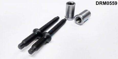 Комплект болтів з головкою системи TORX з чорного металу в наборі з гайками DR.MOTOR DRM0559