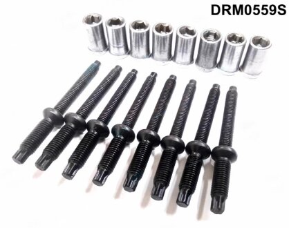 Комплект болтів з головкою системи TORX з чорного металу в наборі з гайками PSA / FORD 306,C3,C4 1,6 DR.MOTOR DRM0559S