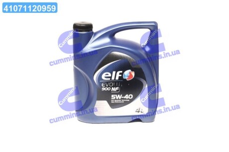 Олива моторна Evolution 900 NF 5W-40 (Каністра 4л) ELF 213909