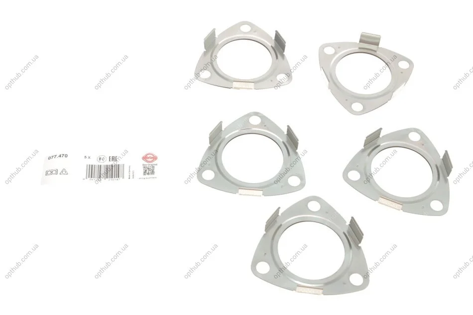 Прокладка труби вихлопної Opel Combo 1.4-1.6 01- (opt-om) ELRING 077.470 (фото 1)