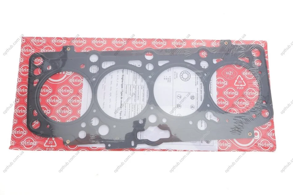 Прокладка ГБЦ VW Caddy 1.9TDI 96- /Golf IV, Ø80,50mm, 1,55mm, 3 мітки UA63 ELRING 123.992 (фото 1)
