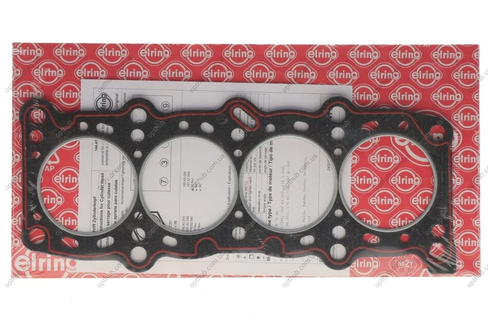 Прокладка головки блоку FIAT 1.0/1.1 176B2/187A1 1.65MM (вир-во Elring) ELRING 144.470 (фото 1)
