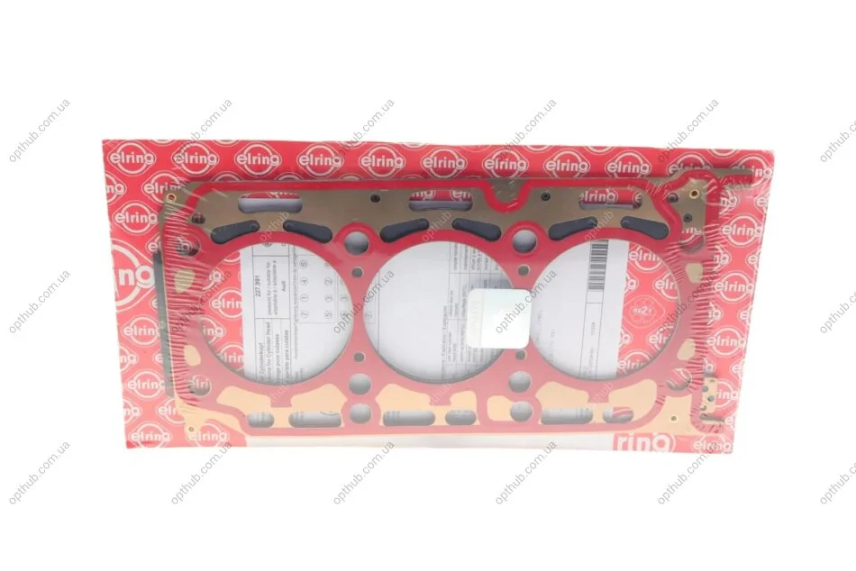 Прокладка ГБЦ Audi A4/A6/Q7/VW Touareg 3.0 TDI 14- (2 мітки)(1.65mm) (4-6 циліндри) (L) UA63 ELRING 227.991 (фото 1)