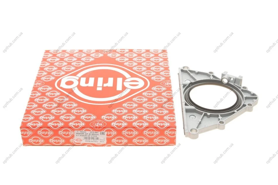 Сальник двигуна задній з корпусом BMW M57D30 90X140/210X20 PTFE (вир-во Elring) C.I.U ELRING 272.091 (фото 1)