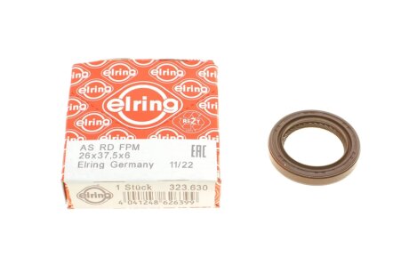 Сальник колінвалу (передній) Hyundai Accent/Kia Ceed/Sportage 06- (26x37.5x6) UA63 ELRING 323.630