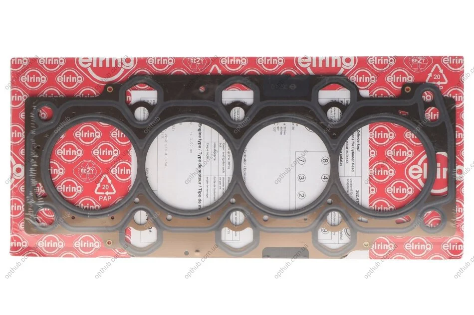 Прокладка головка циліндра HYUNDAI 1,6CRDI D4FB/D4FD 1! 1,00MM (вир-во Elring) ELRING 362.410 (фото 1)