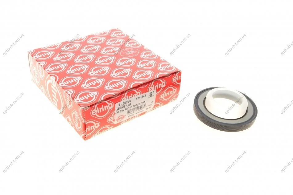 Сальник двигателя FRONT MB M112/M113/OM611/OM612 45X67X8 Тефлон (пр-во Elring) ELRING 424.841 (фото 1)