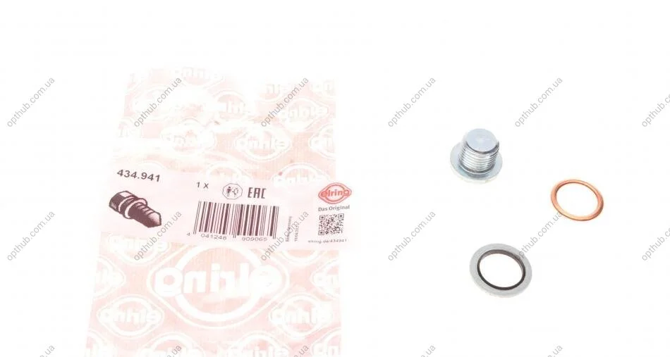 Болт зливу оливи + шайба Citroen/Dacia/Nissan/Opel/Peugeot/Renault/Volvo (M16x1.5) (opt-om) ELRING 434.941 (фото 1)