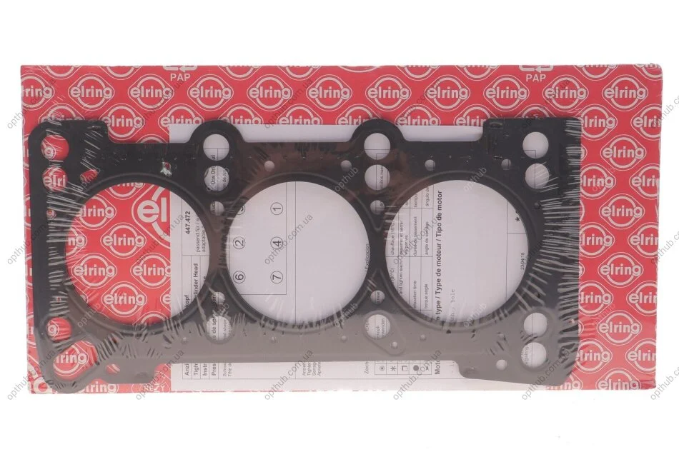 Прокладка головки циліндра VAG 2.5 V6 TDI 24V MLS 1,1mm 1мітка (вир-во Elring) ELRING 447.472 (фото 1)
