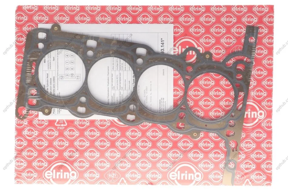 Прокладка, головка циліндра OPEL 1.2/1.4 16V A12XER/A14XEL/A14XER/B14NEH/D14NEL MLS (вир-во Elring) ELRING 493.141 (фото 1)