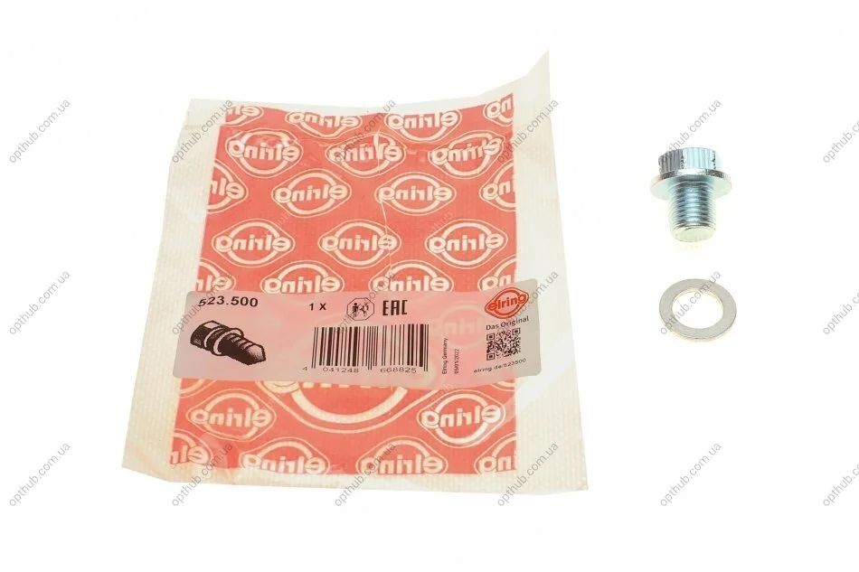 Болт зливу оливи + шайба Hyundai Accent/Kia Rio/Mitsubishi Lancer/Suzuki Grand Vitara 90- (M1 (opt-om) ELRING 523.500 (фото 1)