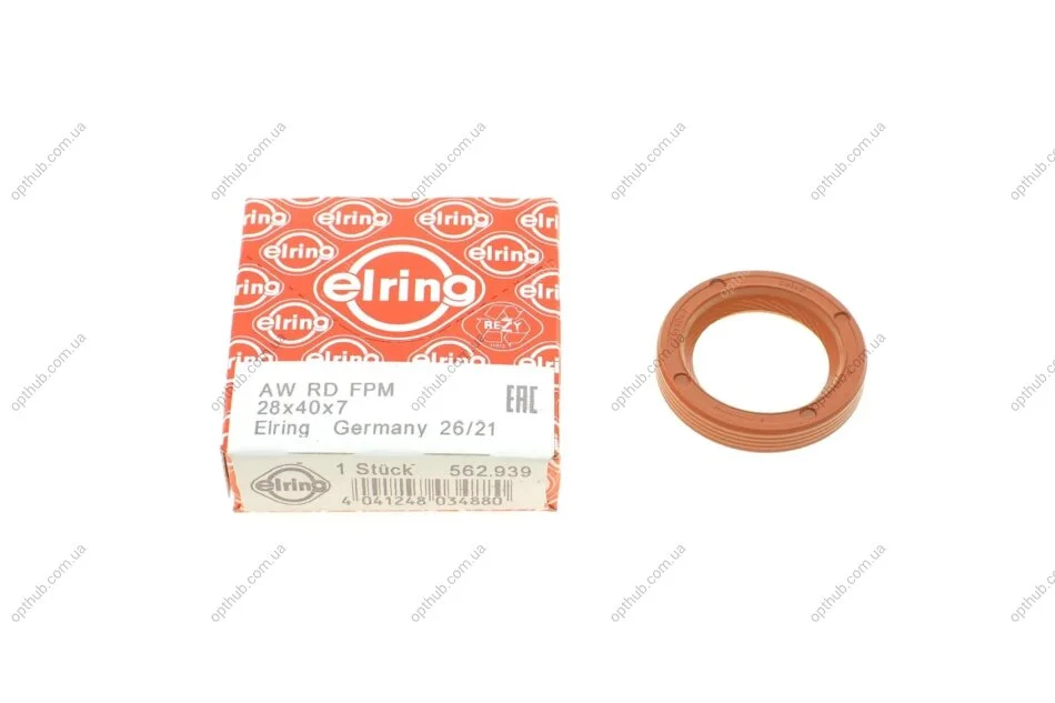 Сальник гумометалевий OIL SEAL 28X40X7 BMW ELRING 562.939 (фото 1)