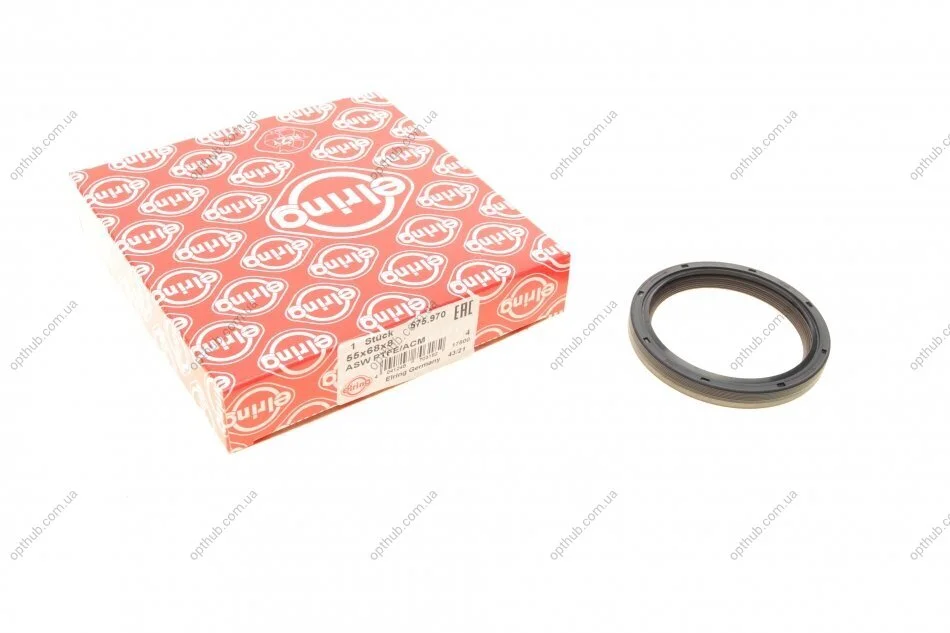 Сальник, колінчастий вал BMW B42/B46/B48/B58 55x68x8 PTFE (вир-во Elring) C.I.U ELRING 575.970 (фото 1)