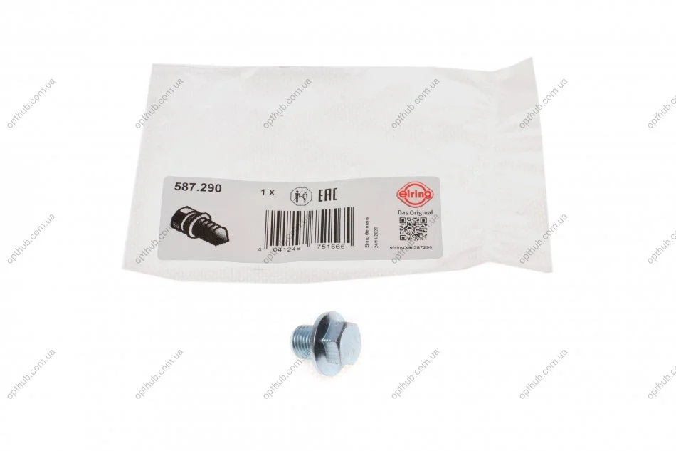 Болт слива оливы Toyota Camry/Corolla/Lexus LS 86- (M12x1.25x11) (opt-om) ELRING 587.290 (фото 1)