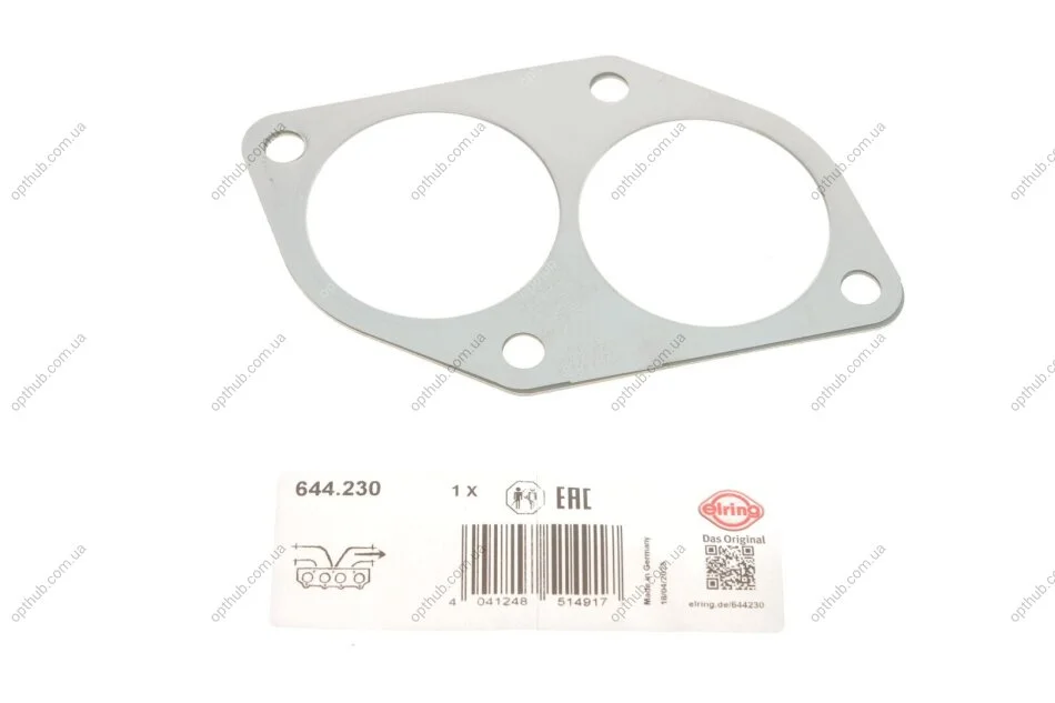 Прокладка труби вихлопної Opel Corsa/Omega/Vectra 1.6/1.8/2.0 (1.2mm) (opt-om) ELRING 644.230 (фото 1)