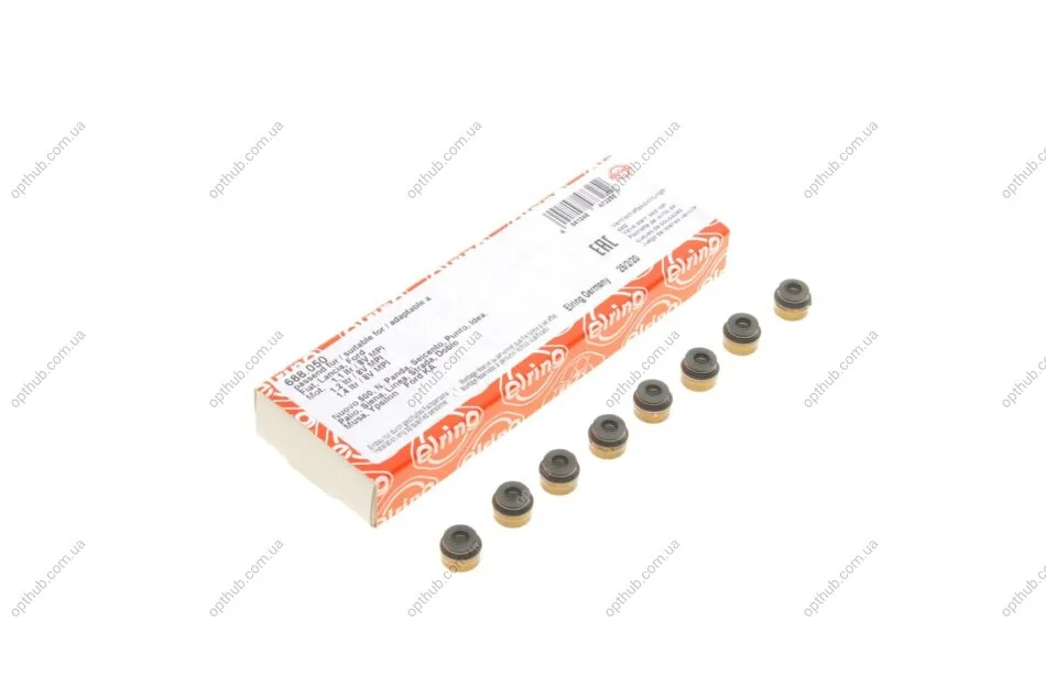 Сальник клапана (впуск/випуск) Fiat Doblo 1.2/1.4 00- (5x7.8/11x8) (к-кт 8шт) UA63 ELRING 688.050 (фото 1)