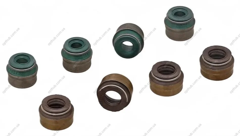 Комплект сальників клапанів IN/EX (SET) MB M166/M266 (4PCS+4PCS) -ua ELRING 712.180 (фото 1)