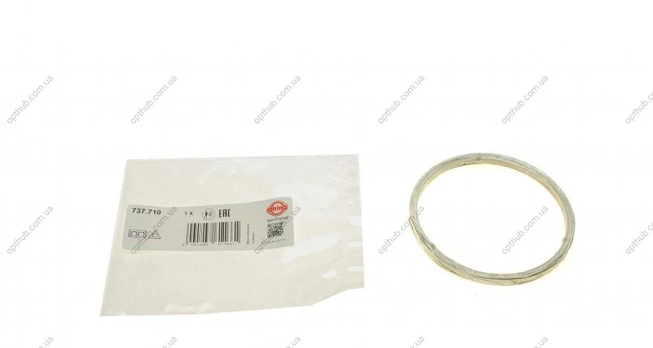 Прокладка, вихлопна труба перед каталізатором BMW N54/N55/N63 (1)(2) (вир-во Elring) C.I.U ELRING 737.710 (фото 1)
