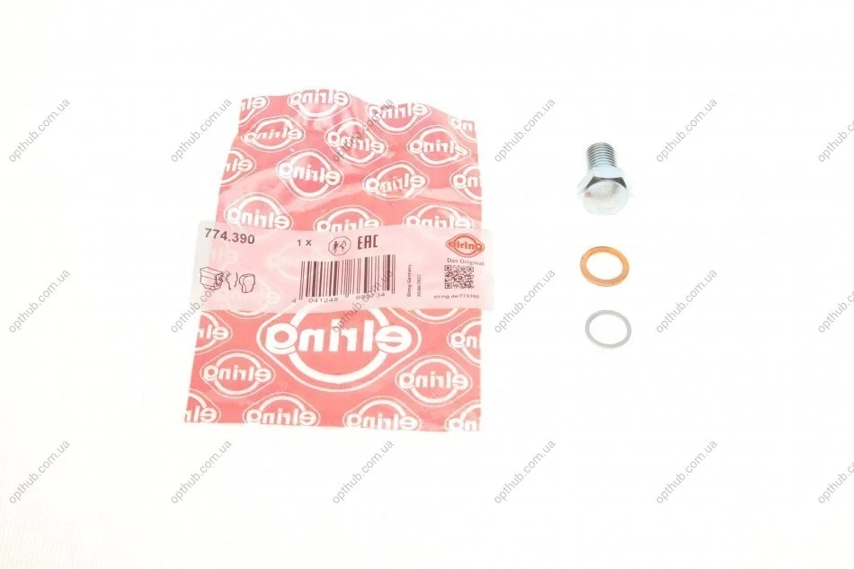 Болт слива оливы. BMW 3 (E20/E36/E39/E46)/5 (E60)/7 (E23/E32/E65)/8 (E31) -10 (M12x1.5 (opt-om) ELRING 774.390 (фото 1)