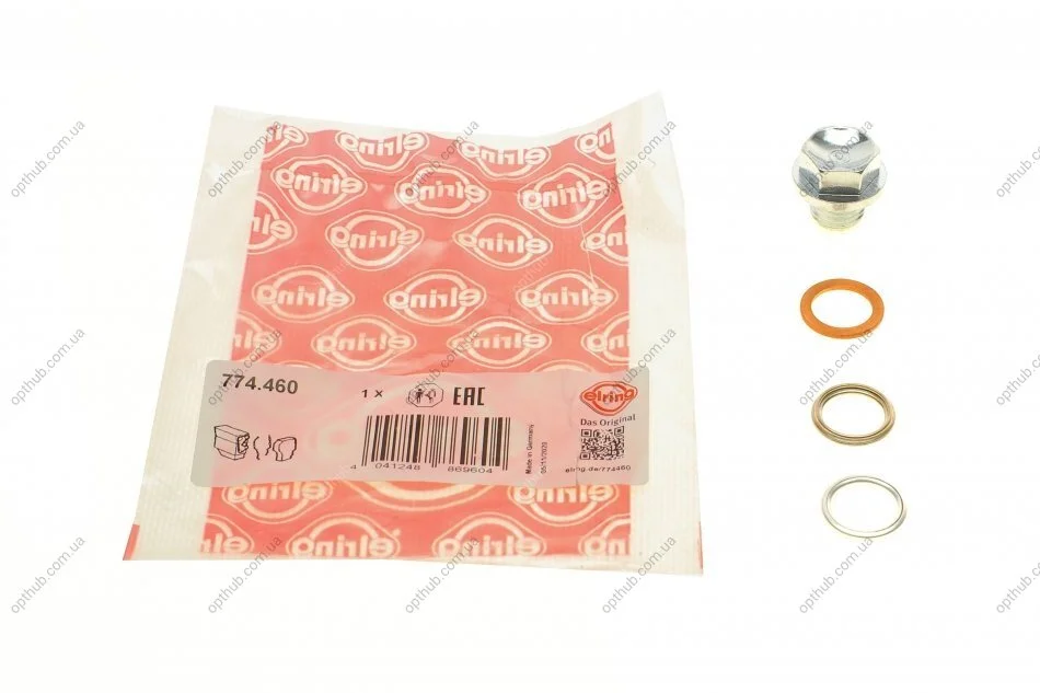 Болт слива оливы. Hyundai Accent/Kia Rio/Mitsubishi Lancer/Suzuki Grand Vitara 90- (M14x1. UA63 ELRING 774.460 (фото 1)