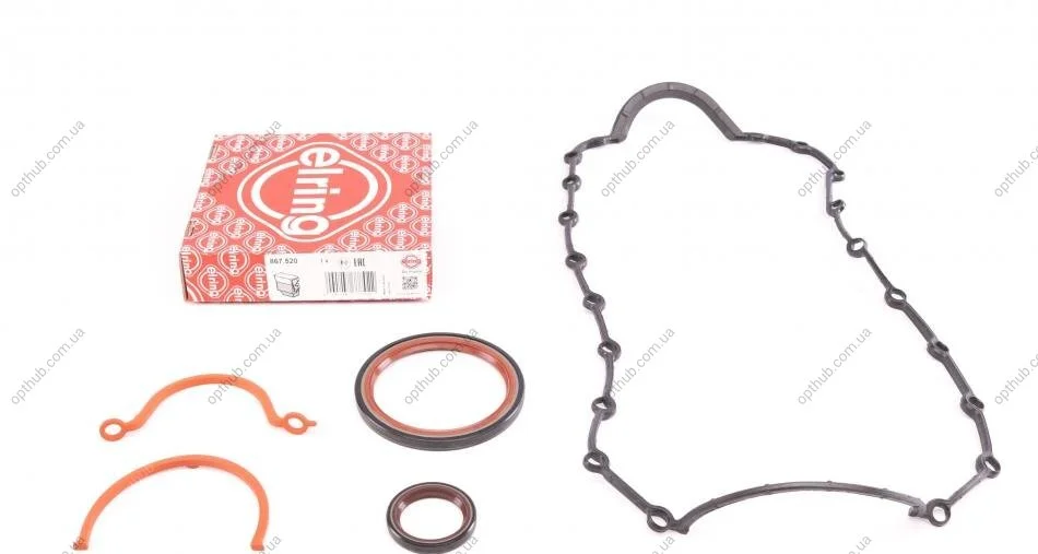 Комплект прокладок (нижній) Renault Kangoo/Clio/Megane 1.4/1.6 88- (opt-om) ELRING 867.520 (фото 1)