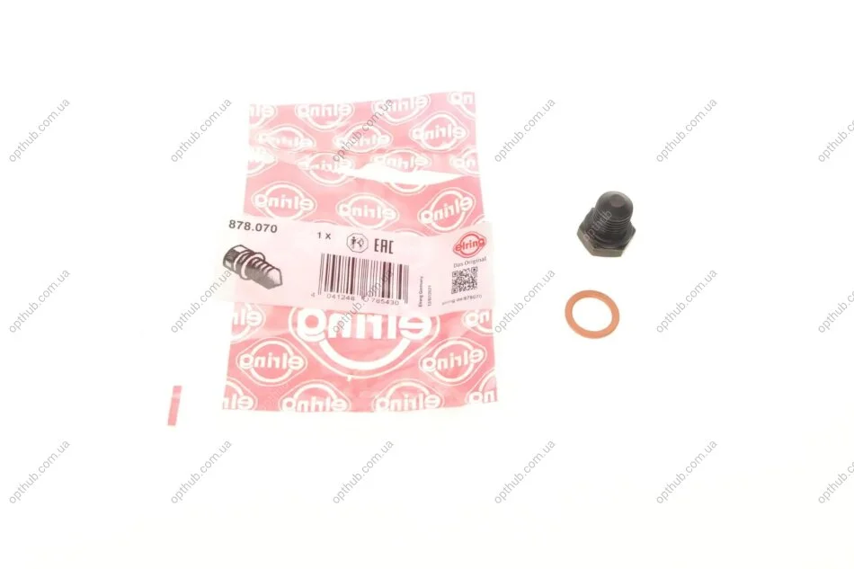Болт слива оливы. VW Caddy/T4 -03 (M14x1.5) (opt-om) ELRING 878.070 (фото 1)