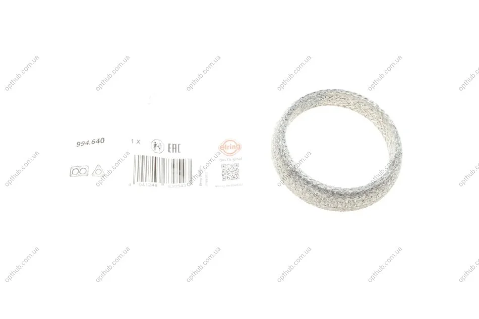 Прокладка труби вихлопної Lexus ES/IS/NX/Toyota Land Cruiser 05- (60x77x14.5) (кільце) (opt-om) ELRING 994.640 (фото 1)