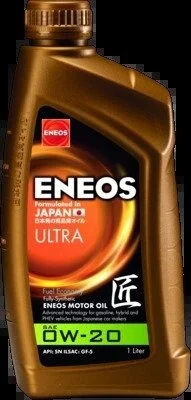 Масло моторное 0W-20 ENEOS ULTRA API SM, ILSAC GF-5, 1л, синт.. Eneos EU0021401N (фото 1)