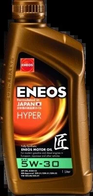 Масла моторные 5W-30 ENEOS HYPER API SN, ACEA C3, GM Dexos 2, 1л, синт. Eneos EU0030401N (фото 1)