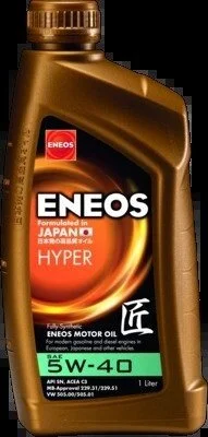 Масла моторные 5W-40 ENEOS HYPER API SN, ACEA C3, GM Dexos 2, 1л, синт. Eneos EU0031401N (фото 1)