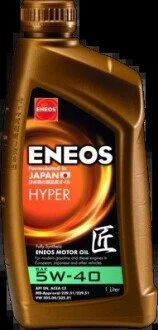 Масла моторные 5W-40 ENEOS HYPER API SN, ACEA C3, GM Dexos 2, 1л, синт. Eneos EU0031401N