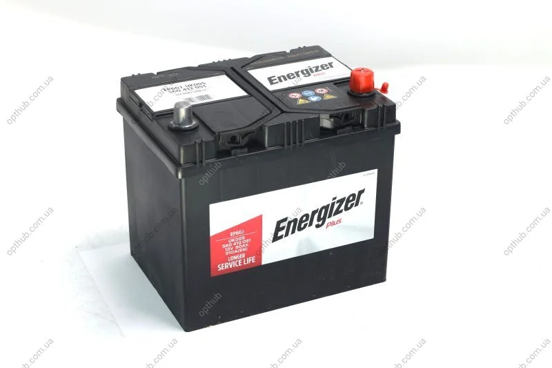 Акумулятор 60Ah-12v Plus (232х173х225), R,EN510 Азія Energizer 560 412 051 (фото 1)