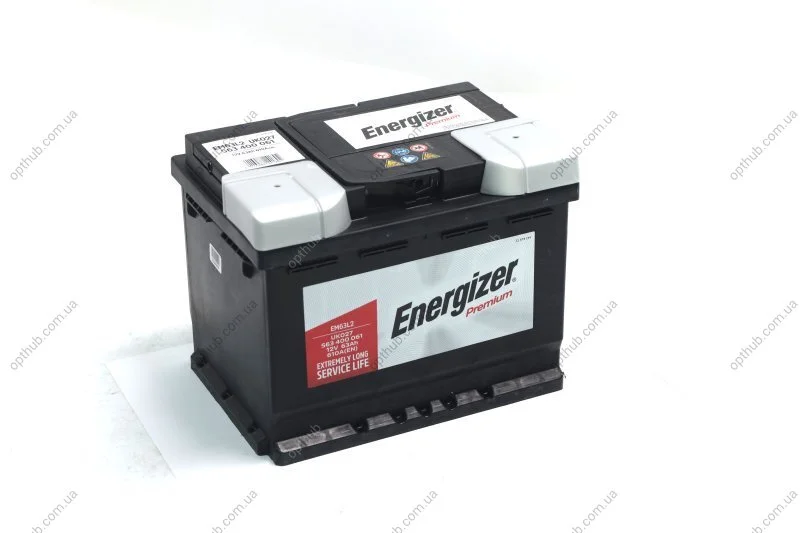Акумулятор 63Ah-12v Prem. (242х175х190), R, EN610 Energizer 563 400 061 (фото 1)