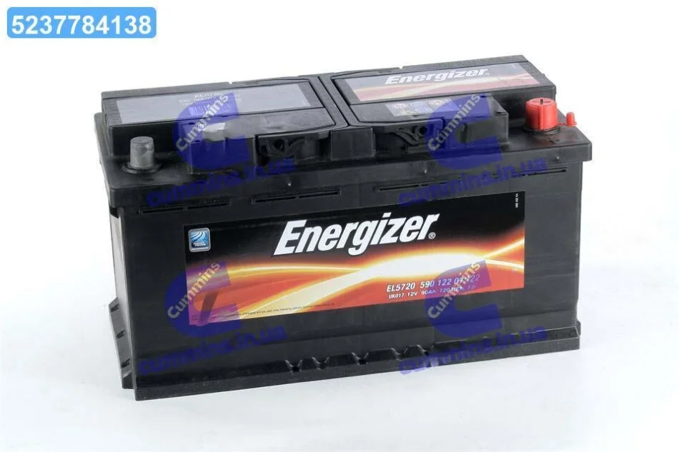 Аккумулятор 90Ah-12v (353х175х190), R,EN720 Energizer 590 122 072 (фото 1)