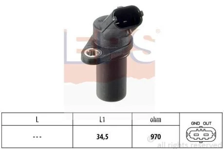 Датчик швидкості обертання вала EPS 1.953.235