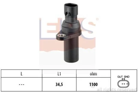 Датчик швидкості обертання вала EPS 1.953.378